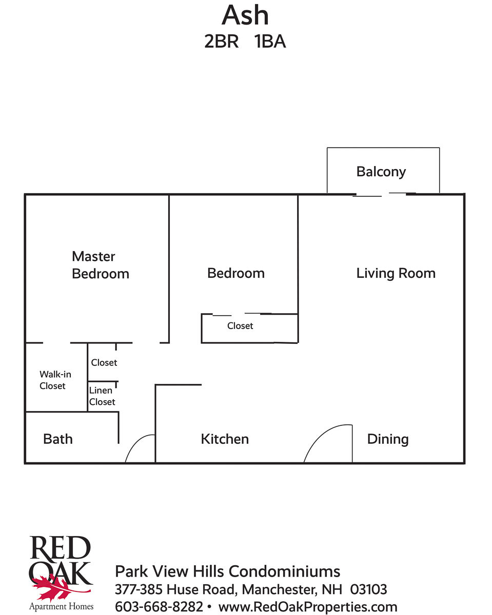 Ash Floorplan at Park View Hills Condominiums