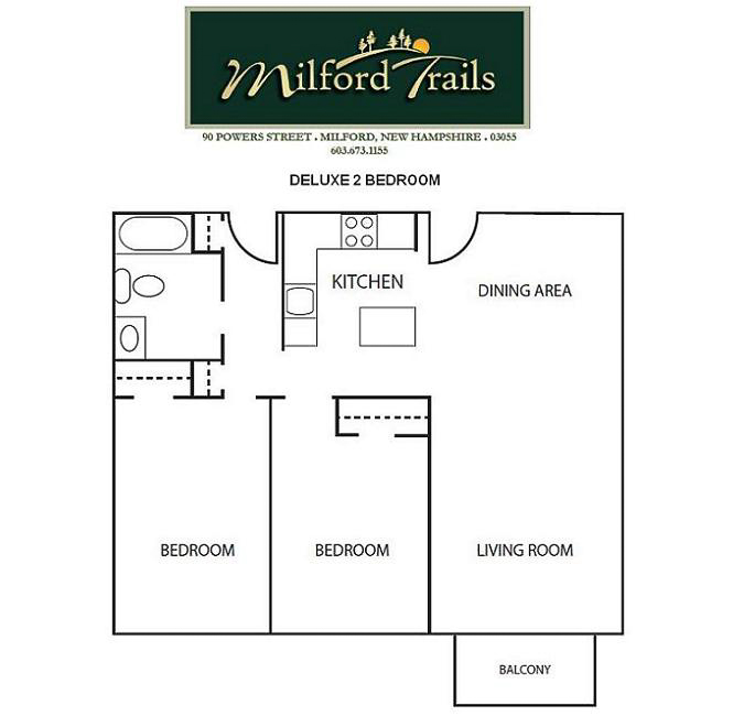 Deluxe 2 Bedroom Floorplan