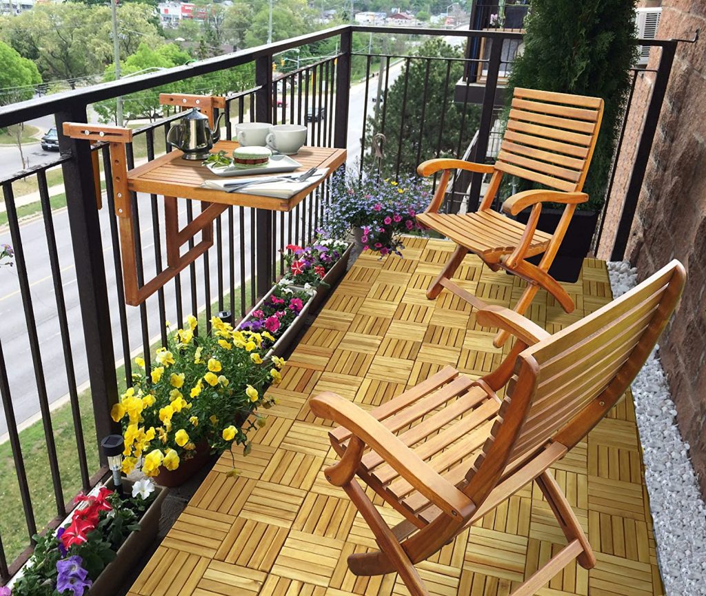 beautifully decorated balcony