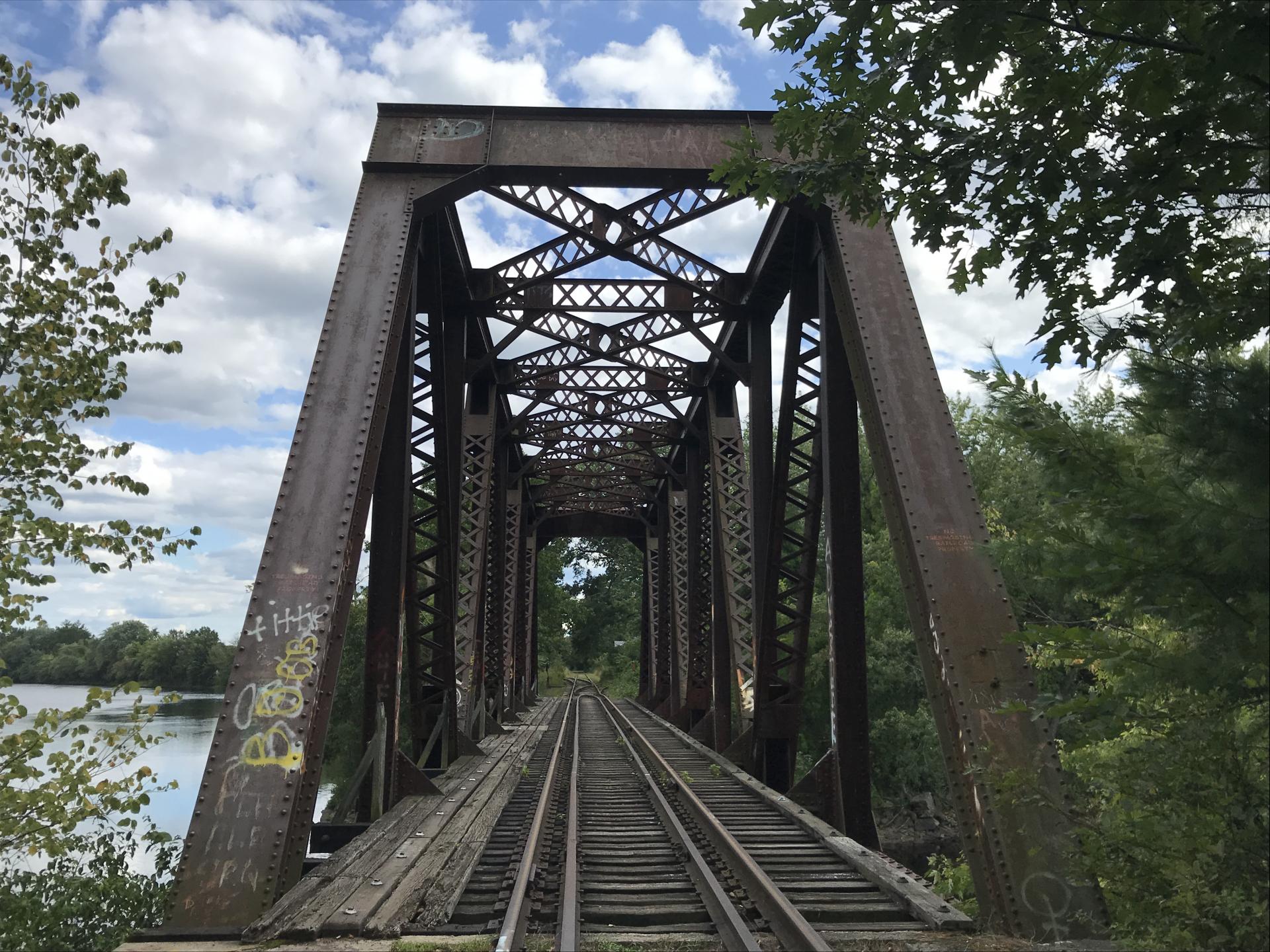 Bridge over River on Rail Trail