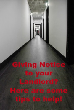 Tips for giving notice to the landlord