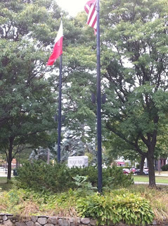 Flags at Pulaski Park in Manchester NH