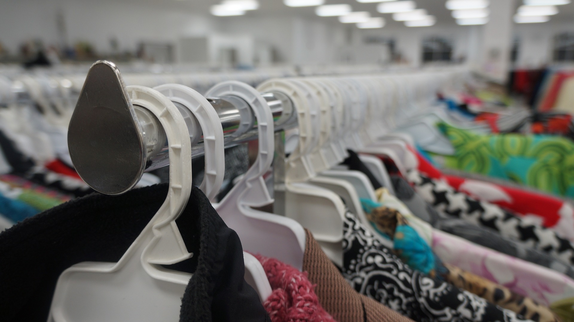 clothing bargains at the thrift store