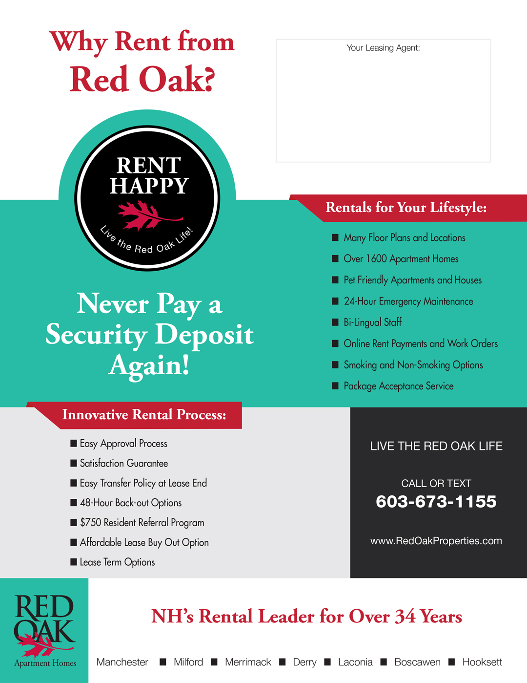 Why rent from Red Oak Apts