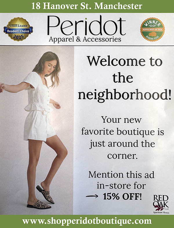 Red Oak Resident discount at Peridot Boutique