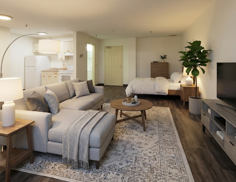 renting a studio apartment in downtown Manchester